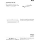 Arcisan Axus Stainless Steel Streamline Shelf - Chrome
