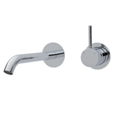 Kaya Up Basin/Bath Wall Fienza Mixer 200mm Outlet Set Round Plates - Chrome/Chrome