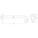 Nero Dolce Spout Only (200Mm) - Matte Black