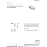 Arcisan Eneo Robe Streamline Hook - Matt Black