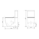 Arcisan Synergii Back to Wall Streamline Toilet Suite Dual Inlet Slim Seat