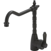 Eleanor Shepherds Crook Kitchen Sink Fienza Mixer - Matte Black/Black Ceramic Handle