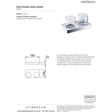 Arcisan Eneo Streamline Double Glass Holder - Matt Black