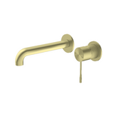 Nero Opal Wall Basin/Bath Mixer - Brushed Gold