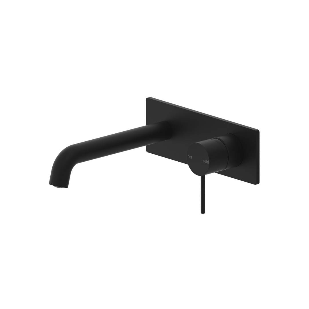 Nero Mecca Wall Basin Mixer 230mm Spout - Matt Black