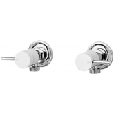 Vivid Pin Lever Washing Machine Stops - Chrome Pair