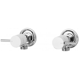 Vivid Pin Lever Washing Machine Stops - Chrome Pair