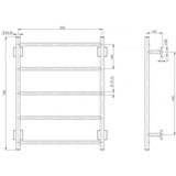 Radii Phoenix Towel Ladder 550 X 740Mm Square Plate - Chrome