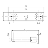 Vivid Pin Lever Phoenix Basin Set 200Mm - Chrome