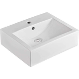 Aspire Unity Square Above Counter Basin - White 1 Tap Hole 510X410