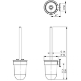 Radii Phoenix Toilet Brush & Holder Square - Chrome
