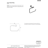 Arcisan Axus Streamline Towel Ring - Chrome