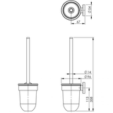 Radii Phoenix Toilet Brush & Holder Round - Chrome