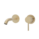 Kaya Basin/Bath Wall Fienza Mixer Set Round Plates 160mm Outlet - Urban Brass/Urban Brass