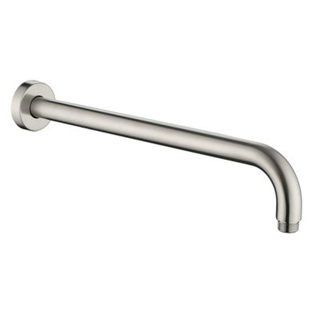 Fienza Kaya Round Wall Shower Arm Female 400Mm - Brushed Nickel