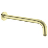 Nero Round Wall Shower Arm 350mm - Brushed Gold