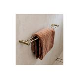 Vivid Slimline Double Phoenix Towel Rail 600Mm - Brushed Gold