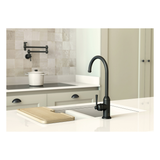 Cromford Side Lever Sink Phoenix Mixer - Matte Black