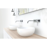 Vivid Slimline Wall Phoenix Basin Set Curved 180mm - Chrome