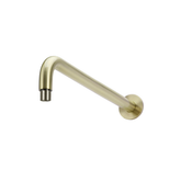 Meir Round Wall Shower Curved Arm 400Mm - Tiger Bronze