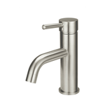 Meir Round Basin Mixer Curved - Brushed Nickel