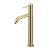 Meir Piccola Tall Basin Mixer Tap With 130Mm Spout - Tiger Bronze