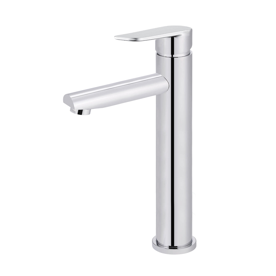 Meir Round Paddle Tall Basin Mixer - Polished Chrome