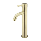 Meir Round Tall Curved Basin Mixer - Tiger Bronze
