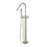 Meir Round Freestanding Bath Spout And Hand Shower - Brushed Nickel