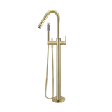 Meir Round Paddle Freestanding Bath Spout And Hand Shower - Tiger Bronze