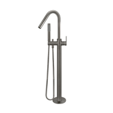 Meir Round Paddle Freestanding Bath Spout And Hand Shower - Shadow Mb09Pd-Pvdgm