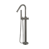 Meir Round Pinless Freestanding Bath Spout And Hand Shower - Shadow