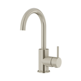 Meir Round Gooseneck Basin Mixer With Cold Start - Brushed Nickel
