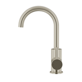 Meir Round Gooseneck Basin Mixer With Cold Start - Brushed Nickel