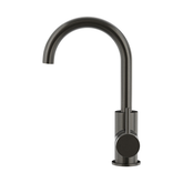 Meir Round Gooseneck Basin Mixer With Cold Start - Shadow