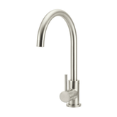 Meir Round Gooseneck Kitchen Mixer Tap - Brushed Nickel