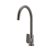 Meir Round Paddle Gooseneck Kitchen Mixer Tap - Shadow