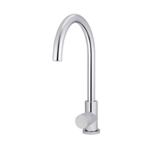 Meir Round Pinless Gooseneck Kitchen Mixer Tap - Polished Chrome