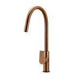 Meir Round Paddle Piccola Pull Out Kitchen Mixer Tap - Lustre Bronze