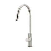 Meir Round Pinless Piccola Pull Out Kitchen Mixer Tap - Brushed Nickel
