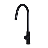 Meir Round Pinless Piccola Pull Out Kitchen Mixer Tap - Matte Black