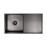 Meir Kitchen Sink Single Bowl & Drainboard 840 X 440 Gun Metal