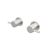 Meir Round Quarter Turn Wall Top Assemblies - Brushed Nickel
