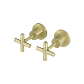 Meir Cross Handle Jumper Valve Wall Top Assemblies - Tiger Bronze