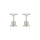 Meir Cross Handle Jumper Valve Wall Top Assemblies - Brushed Nickel