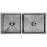 Uptown 250 Double Bowl Interchange Sink Radius Corner - 975 X 450 X 250