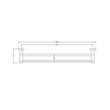 Nero Mecca Double Towel Rail 800Mm - Matte Black