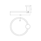 Nero Mecca Towel Ring Round - Matte Black
