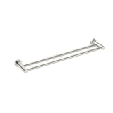 Nero Mecca Double Towel Rail 800Mm - Brushed Nickel
