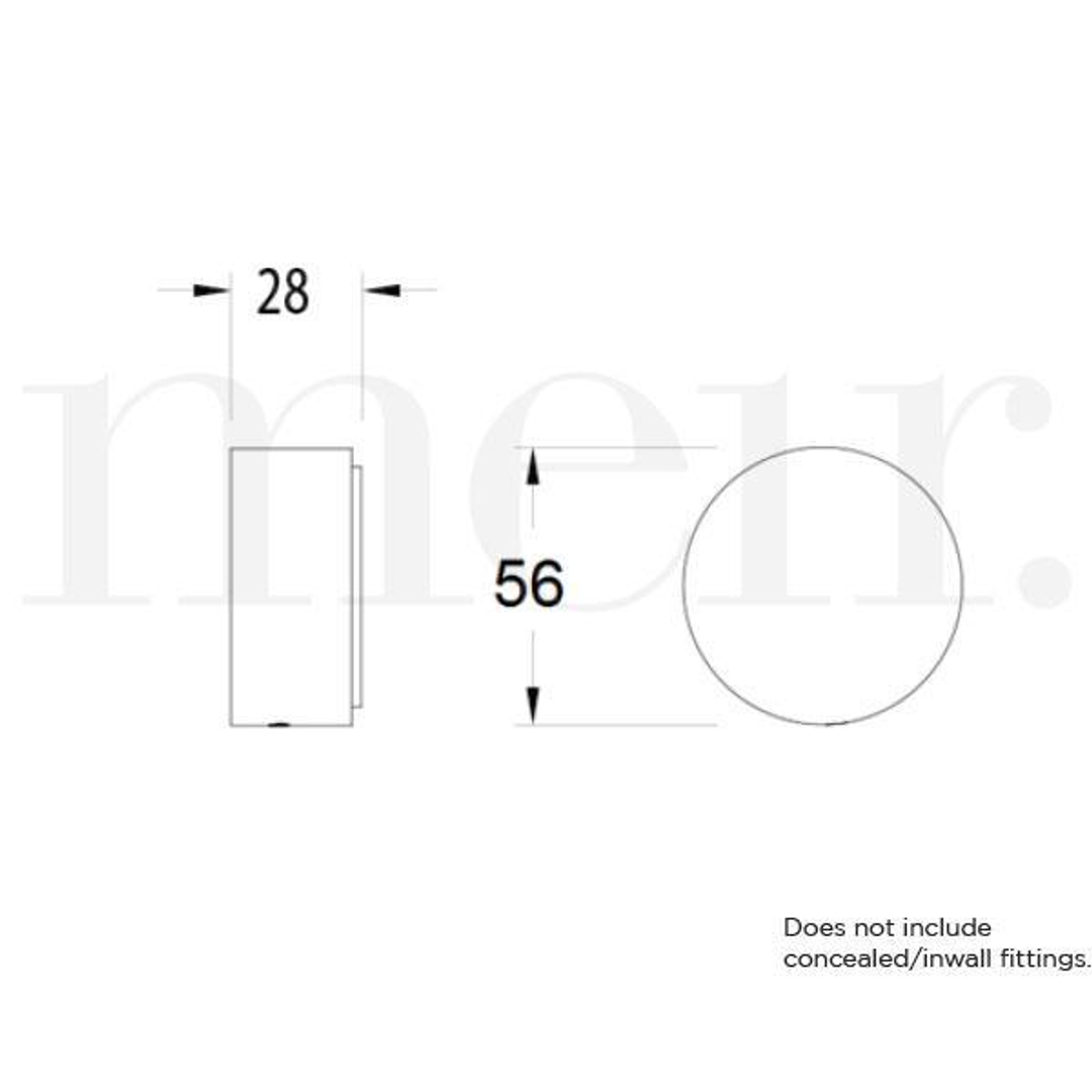 Meir Circular Wall Taps - Matte Black